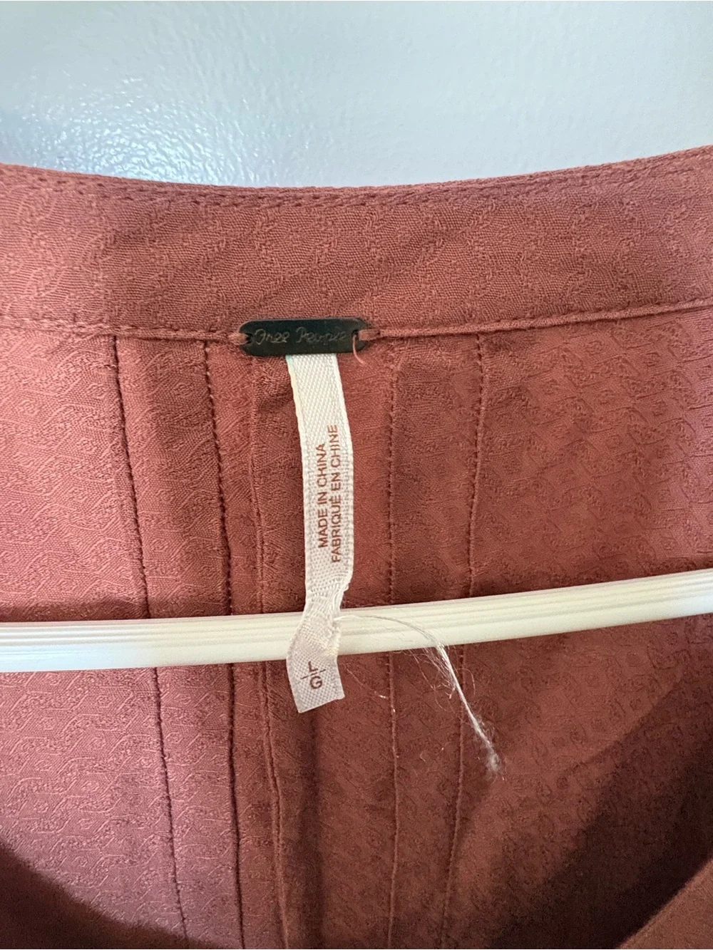 Free People Pintuck Tie-Front Tunic in Rust
